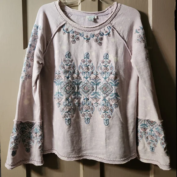 Sundance Zinnia Embroidered Sweatshirt Size Small - Picture 6 of 7